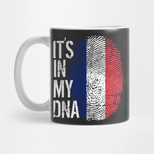 France Flag Fingerprint My Story DNA French Mug